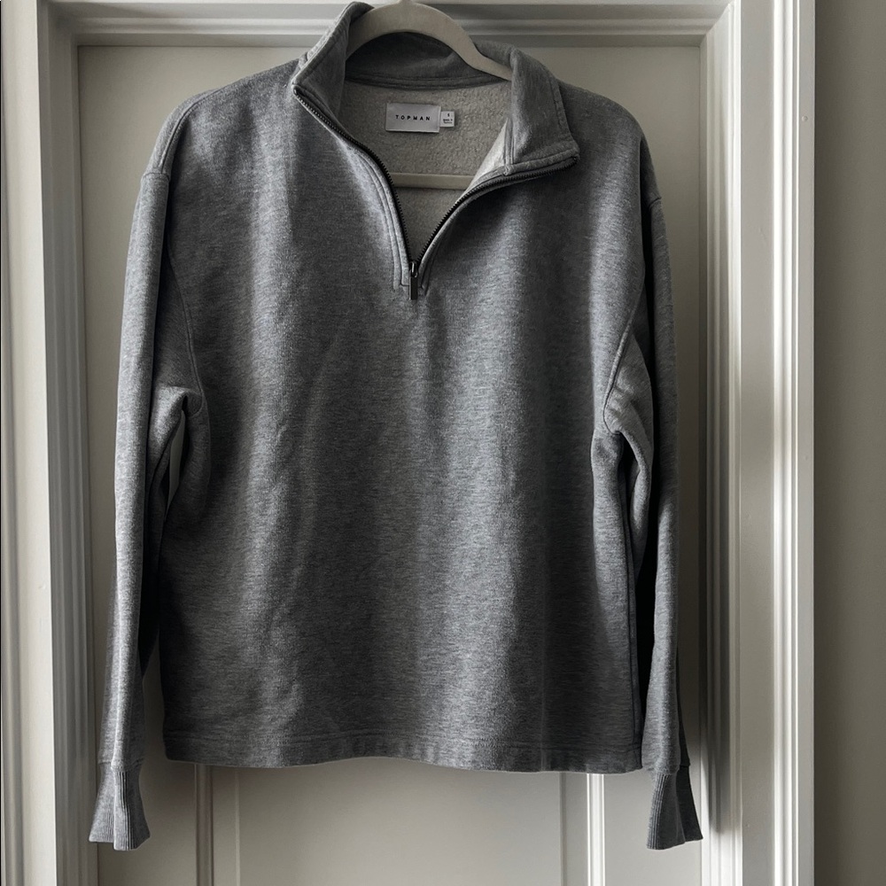 Topman Gray Quarter zip